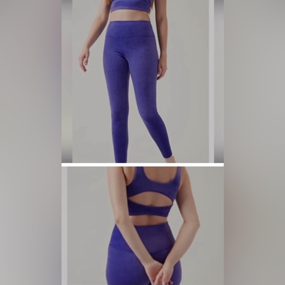 NWOT - Athleta XS velvet elation tights and size medium cut out crop